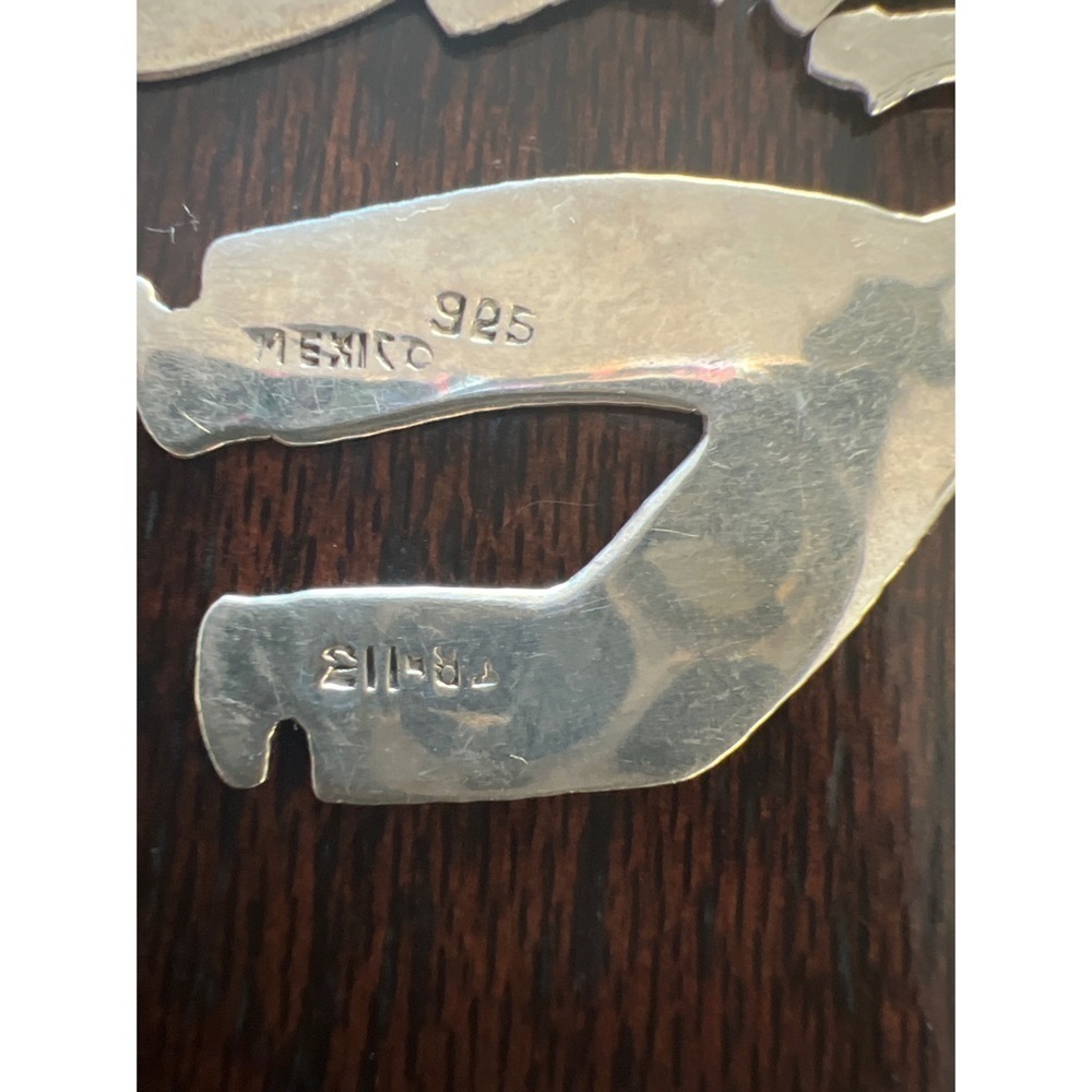 Vintage STERLING SILVER EARRINGS - Picture 3 of 3